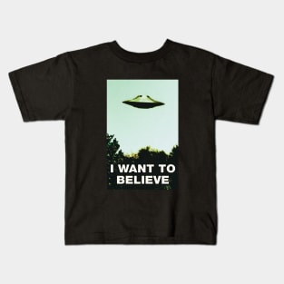 I Want To Believe #3 UFO Conspiracy Ancient Aliens Kids T-Shirt